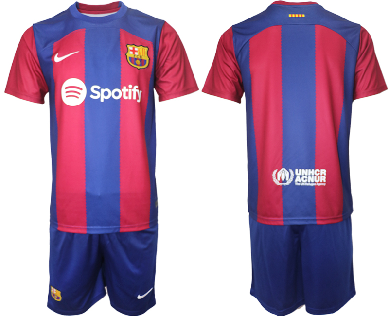 Men 2023-2024 Club Barcelona home blank red Soccer Jersey->real madrid jersey->Soccer Club Jersey